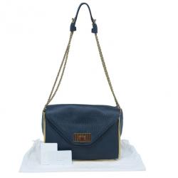 Pre Owned حقيبة كلوي جلد أزرق سالي للكتف