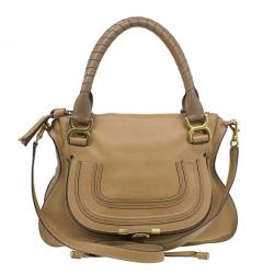 Pre Owned حقيبة كلوي مارسي جلد بني وسط للكتف