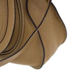 Pre Owned حقيبة كلوي مارسي جلد بني وسط للكتف