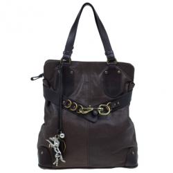 Pre Owned حقيبة كلوي جلد بني كبيرة حلية حصان كيرالا