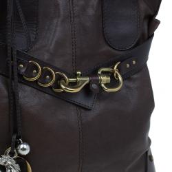 Pre Owned حقيبة كلوي جلد بني كبيرة حلية حصان كيرالا