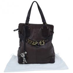 Pre Owned حقيبة كلوي جلد بني كبيرة حلية حصان كيرالا