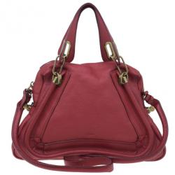مملوكة مسبقًا Chloe Red Leather Small Paraty Hobo