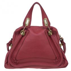 مملوكة مسبقًا Chloe Red Leather Small Paraty Hobo