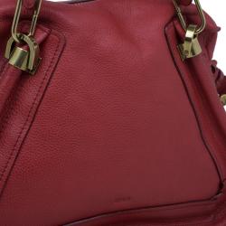مملوكة مسبقًا Chloe Red Leather Small Paraty Hobo