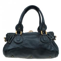 Pre Owned Chloe Black Leather Medium Paddington Satchel
