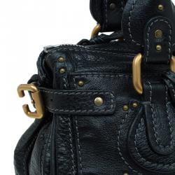 Pre Owned Chloe Black Leather Medium Paddington Satchel