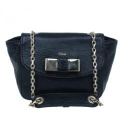 Pre Owned حقيبة كروس كلوي ميني ليلي جلد أسود