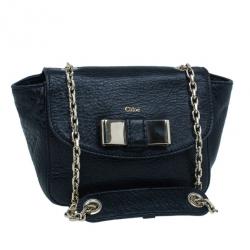 Pre Owned حقيبة كروس كلوي ميني ليلي جلد أسود