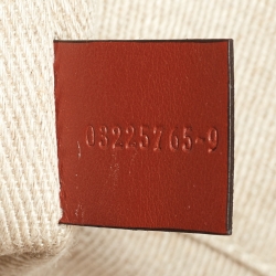 Chloe Beige/Tan Canvas and Leather Small Woody Tote