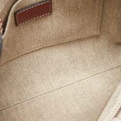 Chloe Beige/Tan Canvas and Leather Small Woody Tote