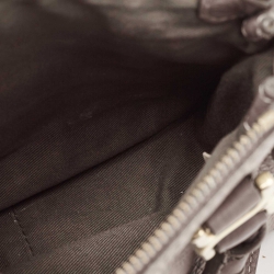 Pre Owned Chloe Grey Leather Mini Marcie Double Carry Crossbody Bag