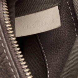 Pre Owned Chloe Grey Leather Mini Marcie Double Carry Crossbody Bag