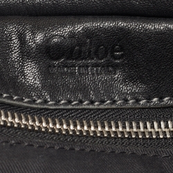 Pre Owned Chloe Black Pebbled Leather Elvire Satchel