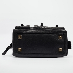 Pre Owned Chloe Black Pebbled Leather Elvire Satchel