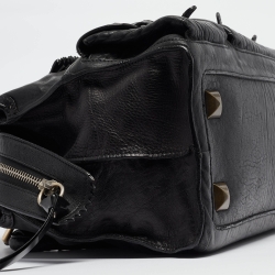 Pre Owned Chloe Black Pebbled Leather Elvire Satchel