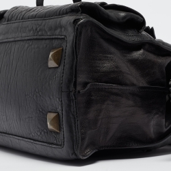 Pre Owned Chloe Black Pebbled Leather Elvire Satchel