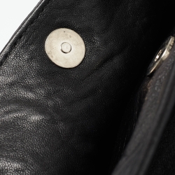 Pre Owned Chloe Black Pebbled Leather Elvire Satchel