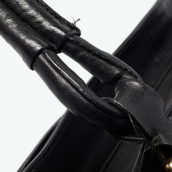 Pre Owned Chloe Black Pebbled Leather Elvire Satchel