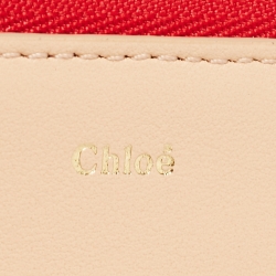 Pre Owned Chloe Beige Leather Alphabet Coin Purse