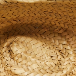 Pre Owned Chloe Yellow/Natural Raffia and Leather Mini Marcie Basket Bag