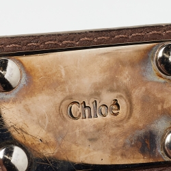 Pre Owned Chloe Dark Brown Leather Paddington Zipped Satchel