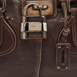 Pre Owned Chloe Dark Brown Leather Paddington Zipped Satchel
