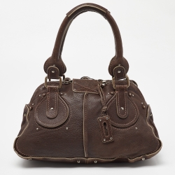 Pre Owned Chloe Dark Brown Leather Paddington Zipped Satchel