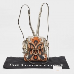 Chloe Grey/Multicolor Leather and Suede Mini Faye Day Backpack