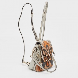 Chloe Grey/Multicolor Leather and Suede Mini Faye Day Backpack