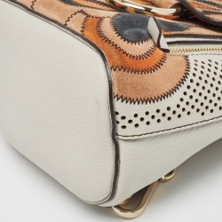 Chloe Grey/Multicolor Leather and Suede Mini Faye Day Backpack