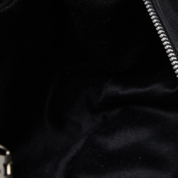 Pre Owned Chloe Black Canvas Metal Embellished Crescent Hobo