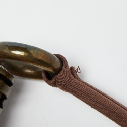 Pre Owned Chloe Brown Canvas Beads Embellished Hobo