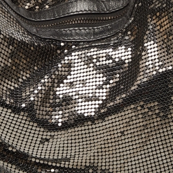 مملوكة مسبقًا Chloe Metallic/Silver Mesh and Leather Chainmail Hobo