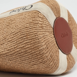 Pre Owned Chloe Natural Fibers Large Woody Tote