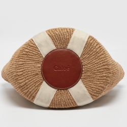 Pre Owned Chloe Natural Fibers Large Woody Tote