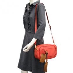 Pre Owned Chloe Coral Polyvinyl Eden Crossbody Bag