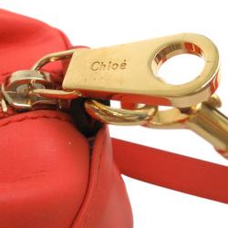 Pre Owned Chloe Coral Polyvinyl Eden Crossbody Bag