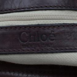 Pre Owned Chloe Bronze Python Silverado Satchel