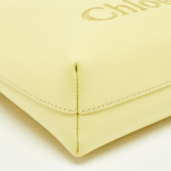 Pre Owned Chloe Yellow Leather Micro Sense Tote