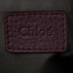 Chloe Purple Leather Small Marcie Satchel
