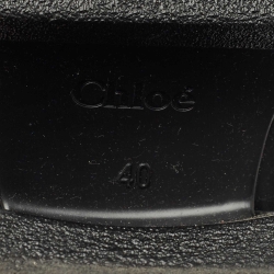 Pre Owned Chloe Navy Blue Rubber Betty Rain Boots Size 40