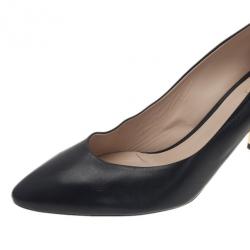 Pre Owned Chloe Black Leather Beckie Pumps Size 42