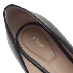 Pre Owned Chloe Black Leather Beckie Pumps Size 42