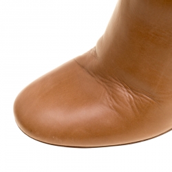 Chloe Brown Leather Knee High Boots Size 39