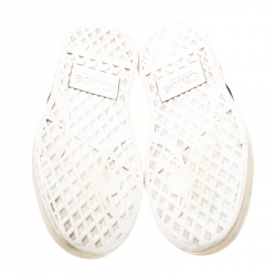 Pre Owned Chloe Black Leather Stud Embellished Susanna Slip On Sneakers Size 38