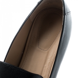 Pre Owned Chloe Black Leather Iumi Block Heel Pumps Size 37.5