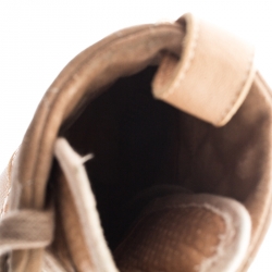 Pre Owned Chloe Pink Suede And Leather Lace Up Wedge Ankle Boots Size 40