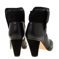 Chloe Black Soft Leather Ankle Boots Size 37.5