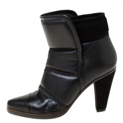 Chloe Black Soft Leather Ankle Boots Size 37.5
